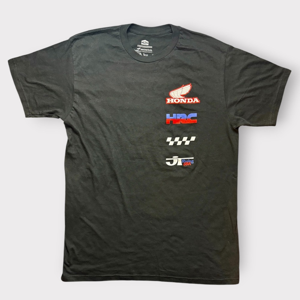 Honda Motorcycles HRC JT Racing USA Graphic T-Shirt Black Mens Large L